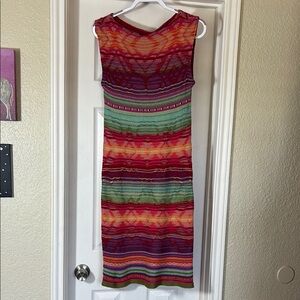 Ralph Lauren Colorful Knit Midi Dress, NWT
